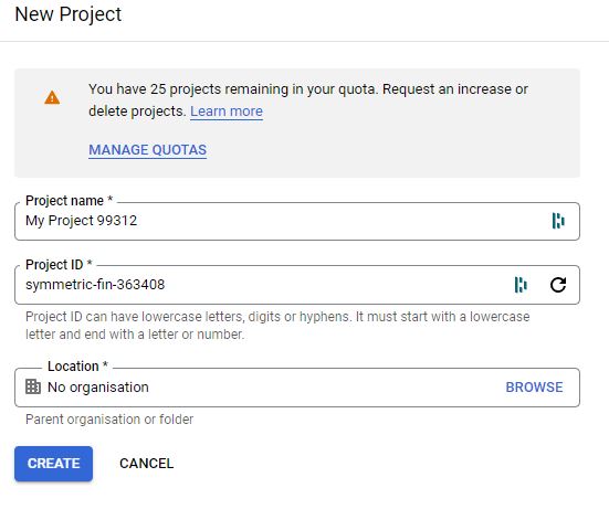 Google Cloud projekt: Krok 8