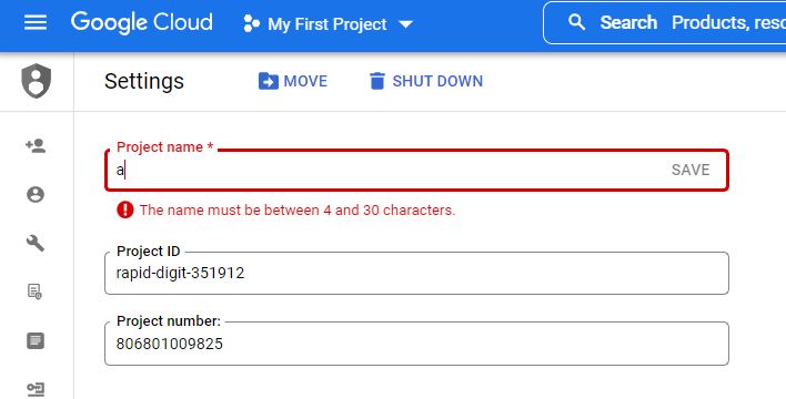 Google Cloud projekt: Krok 3
